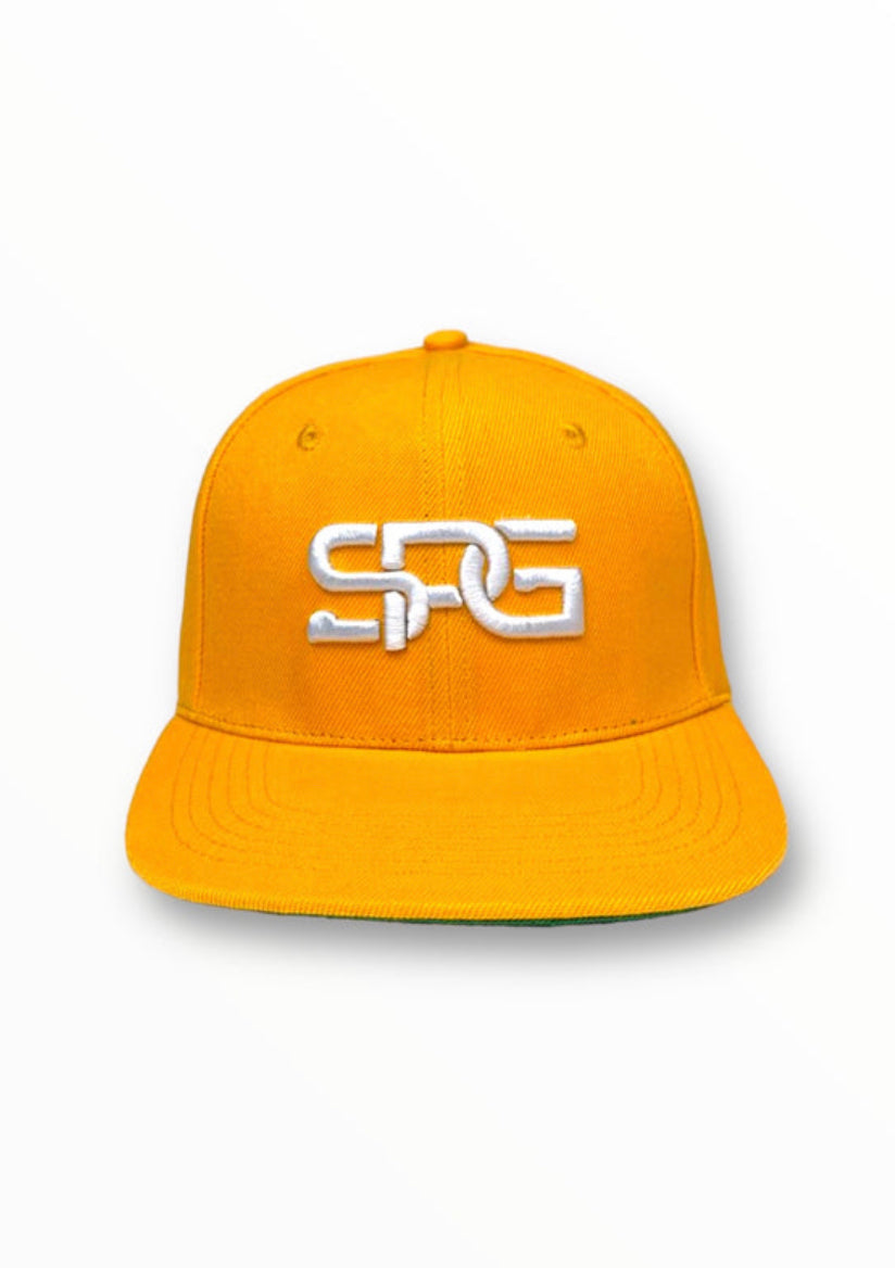 SPG Yellow Snap-back with White 3D Embroidery