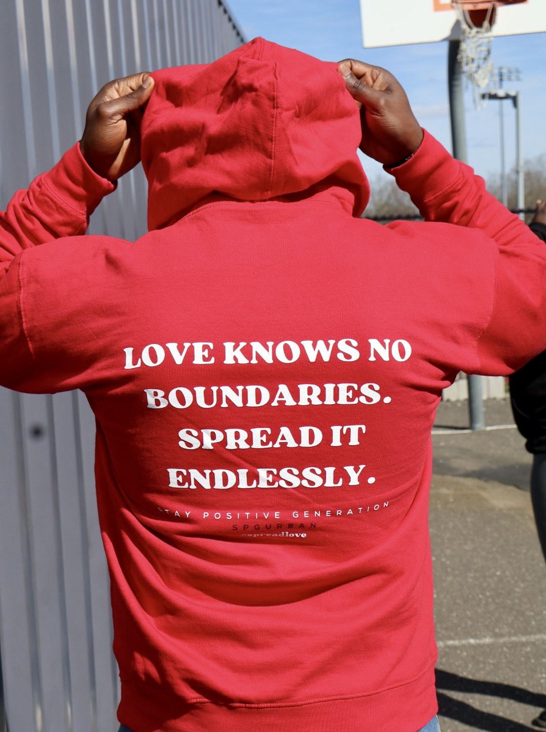 Spread love hoodie ( RED )